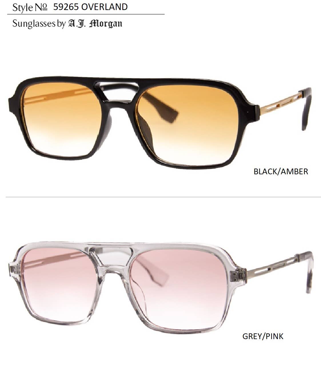 OVERLAND - SUNGLASSES: GREY/PINK