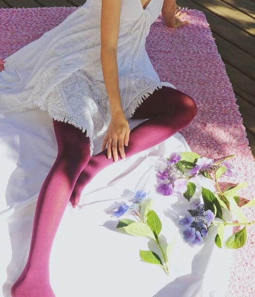 OPAQUE ZOKKI COLORED TIGHTS: Merlot / Tall/ Large- Plus