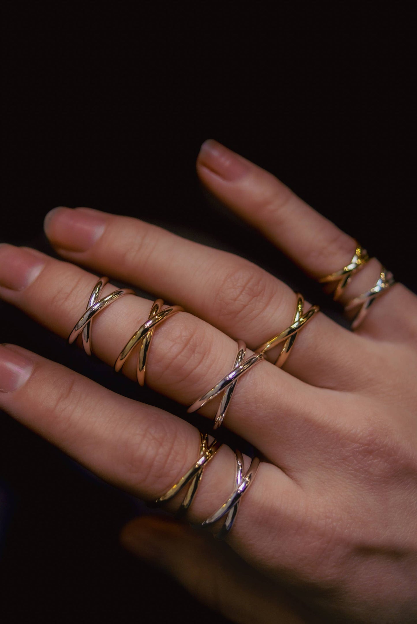 Hannah Naomi - Infinity X-Ring, 14K Rose Gold Fill: 6