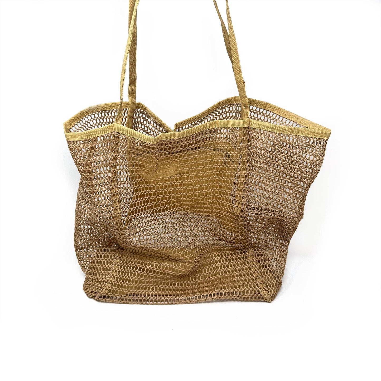Italian Summer Mesh Tote – Spacious & Lightweight Beach Bag: Black