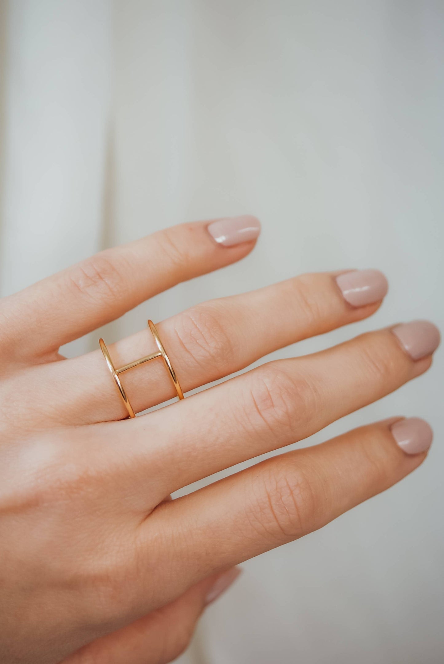 Hannah Naomi - Thick Cage Ring, 14K Gold Fill: Smooth Finish / 6.5 / Small
