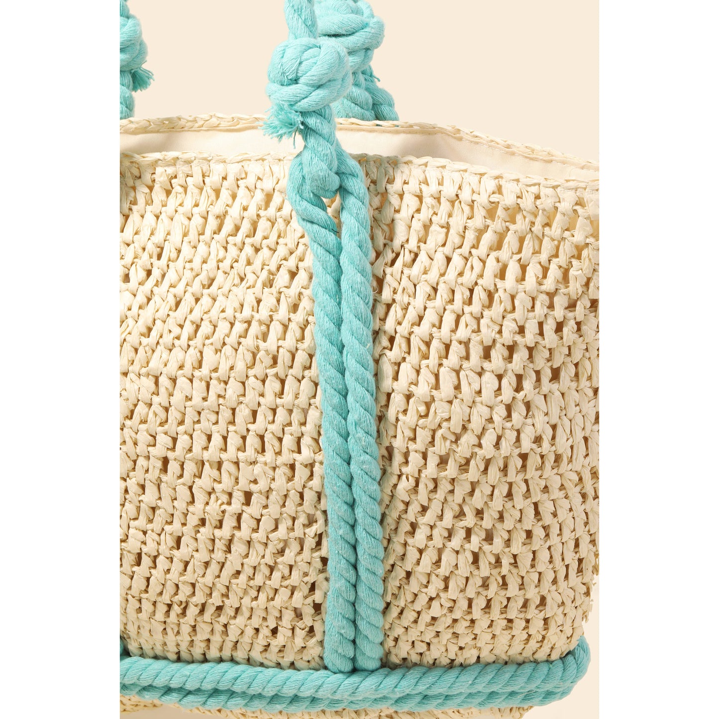 Anarchy Street - Rope Handle Straw Braided Tote Bag: KA