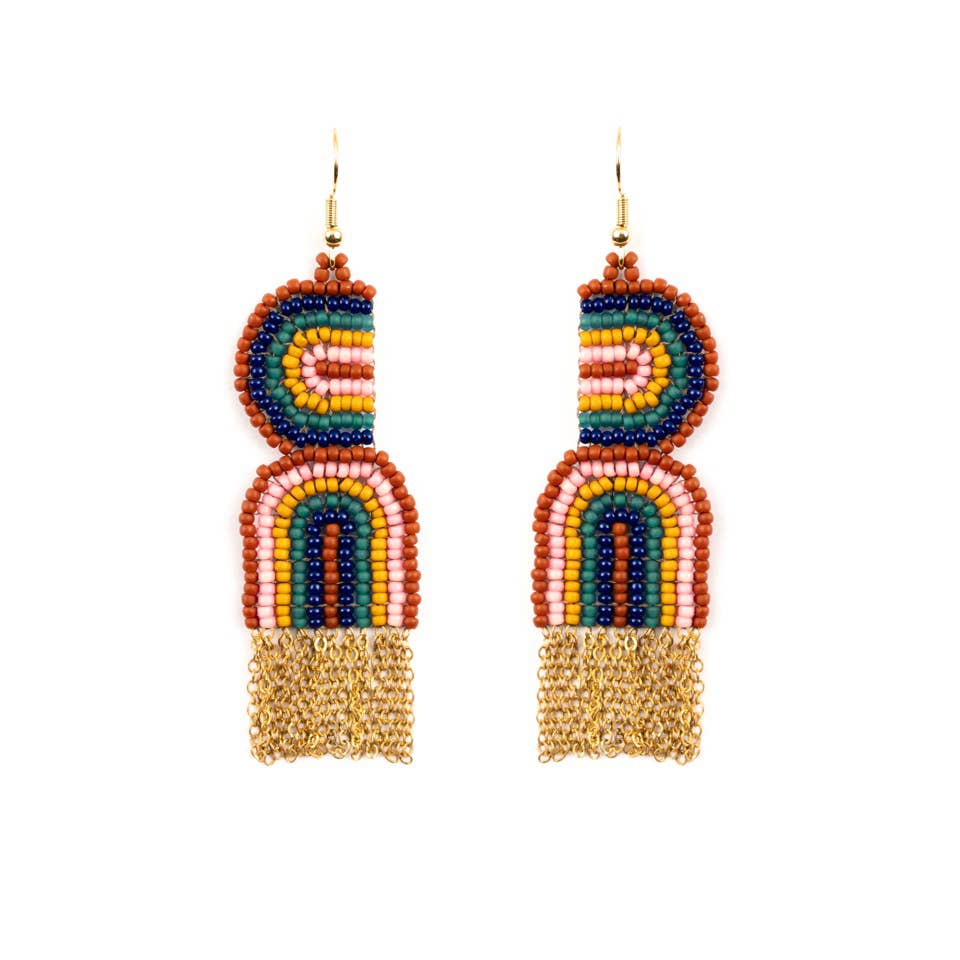 U Turn Earrings: Deep Pop