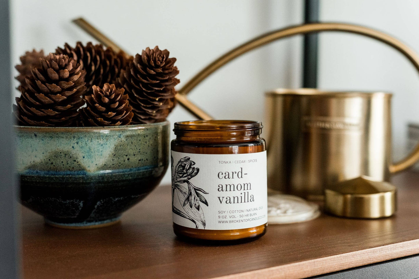 Cardamom Vanilla Natural Soy Candle 9 oz