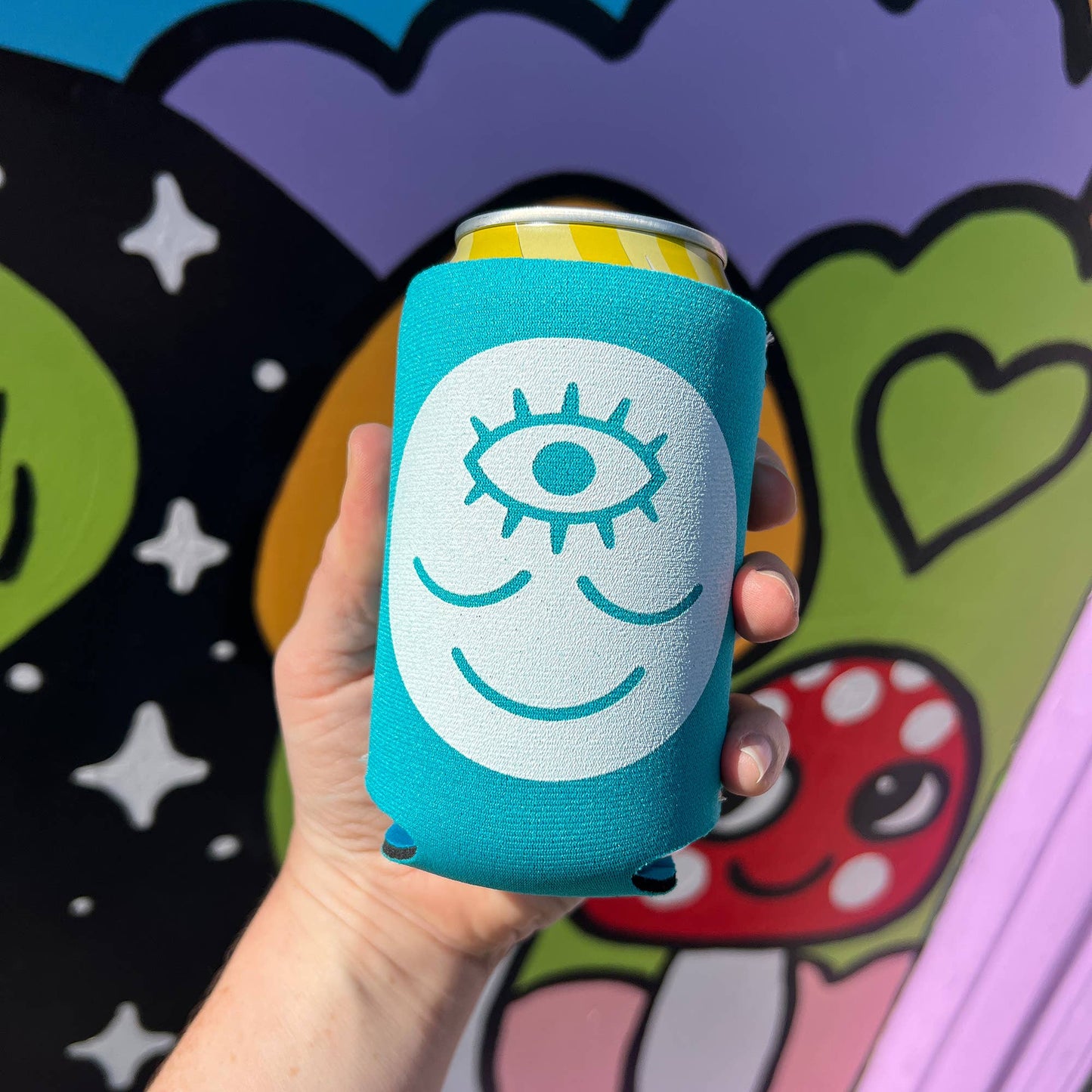 Wokeface Can Cuddler Drink Cooler Koozie: Mint