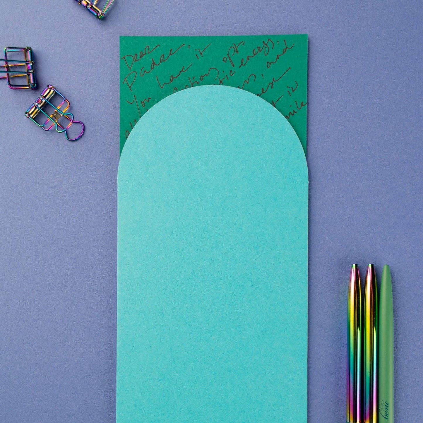 Dear Beni - Happy Bday #10 Slim Sleeve Card - Turquoise