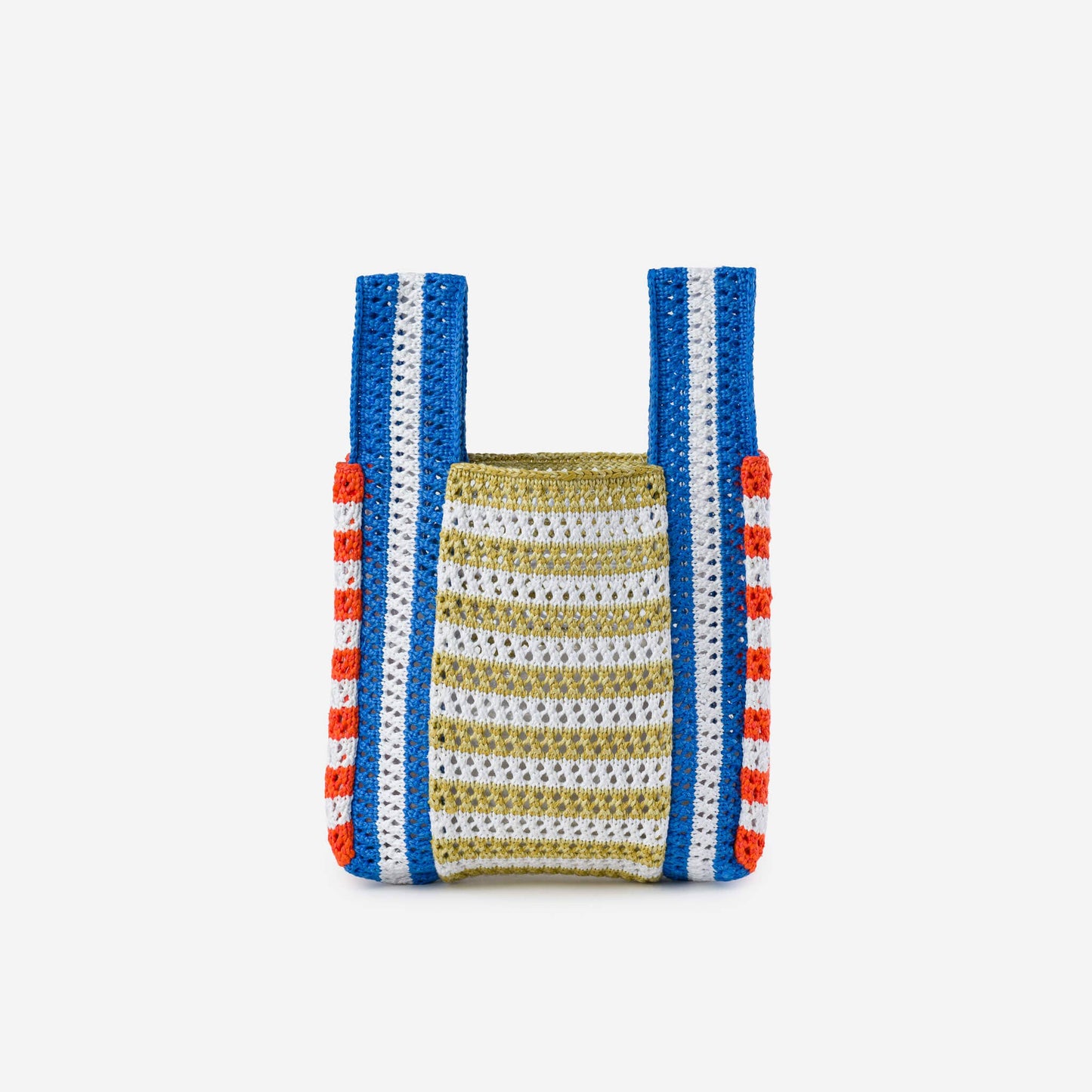 Stripe Mini Raffia Bag: Kelly Lilac