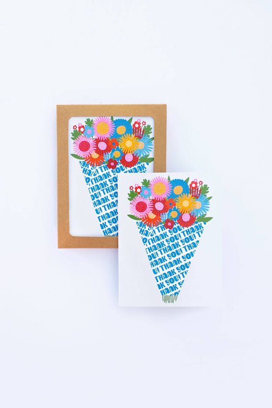 Thank You Bouquet Greeting Card: Single