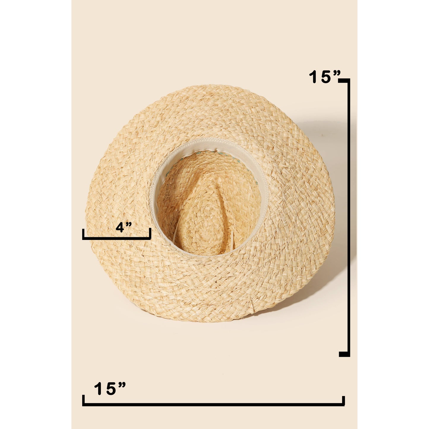 Braided Leaf Strap Straw Hat: SA