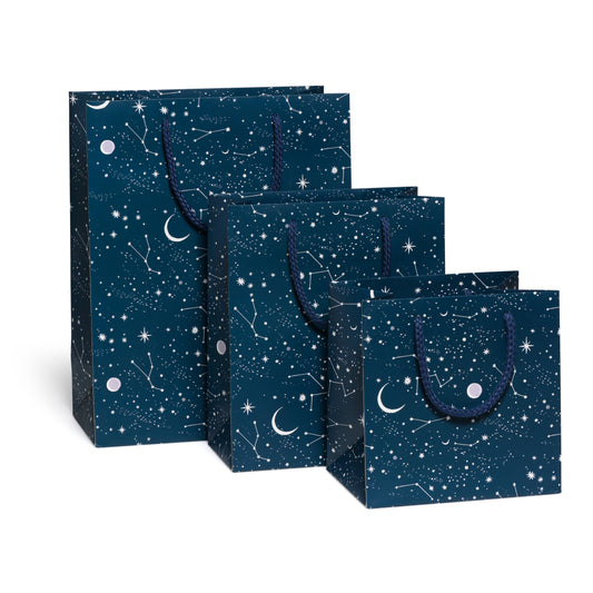 Red Cap Cards - Moon and Stars gift bags: Small