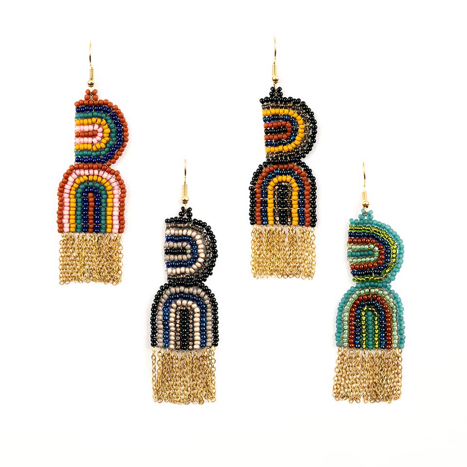 U Turn Earrings: Deep Pop