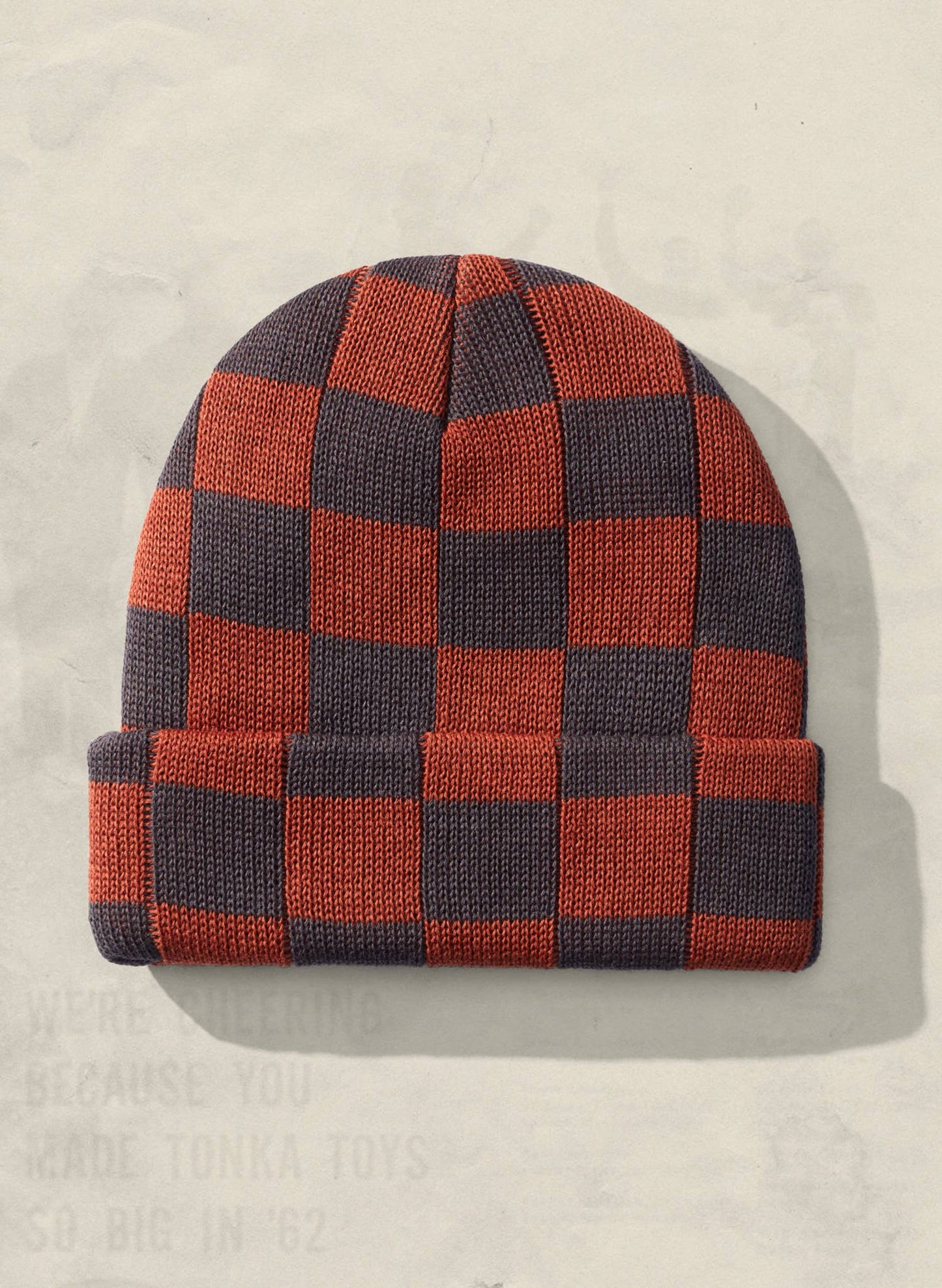 Checkerboard Slacker Beanie: Slate