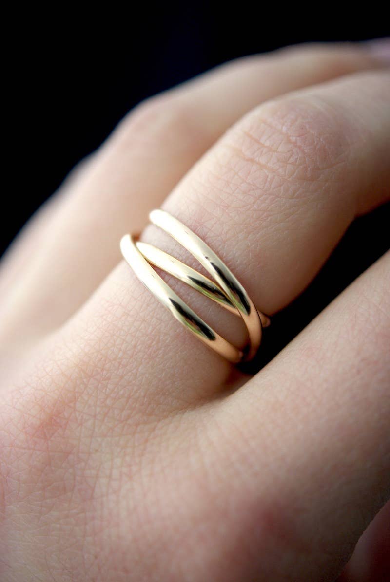 Hannah Naomi - Infinity Spiral Ring, 14K Gold Fill: 7.5