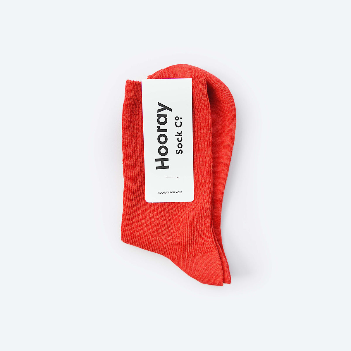 Hooray Sock Co. - Everyday Solid Crew Socks — Scarlet: Small (Women's 4 - 10)