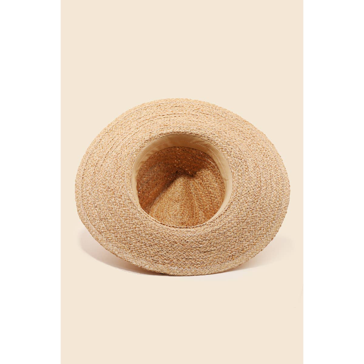 Anarchy Street - Straw Braid Flat Brim Sun Hat: TA