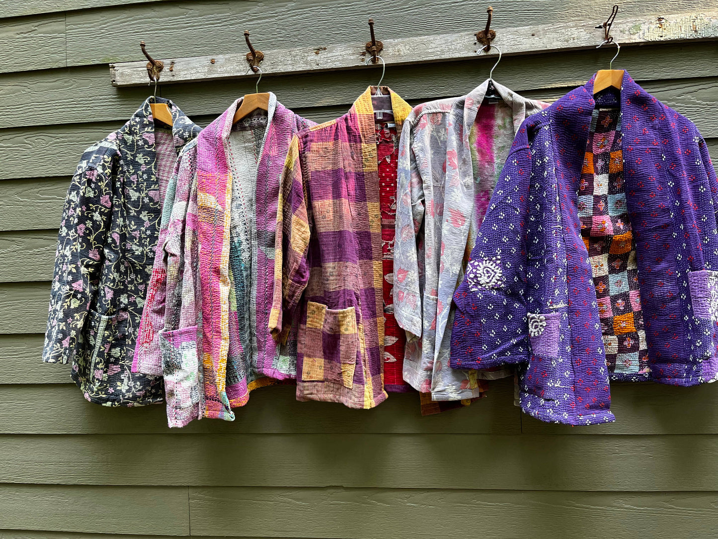 Seeds - Kantha Blazer Jacket | Repurposed Cotton Pockets One Size