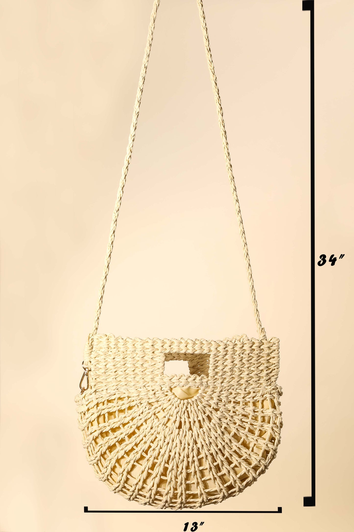 Braided Semi Circle Tote Bag: TA