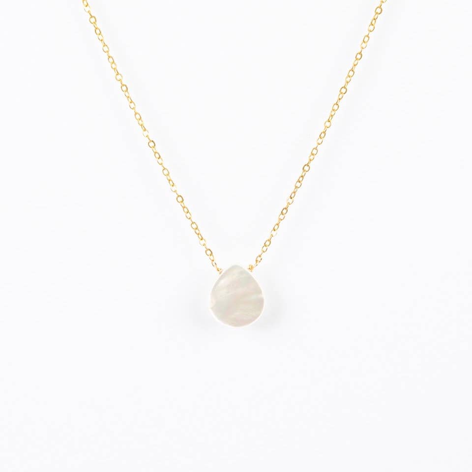 Mother of Pearl Tear Drop Necklace