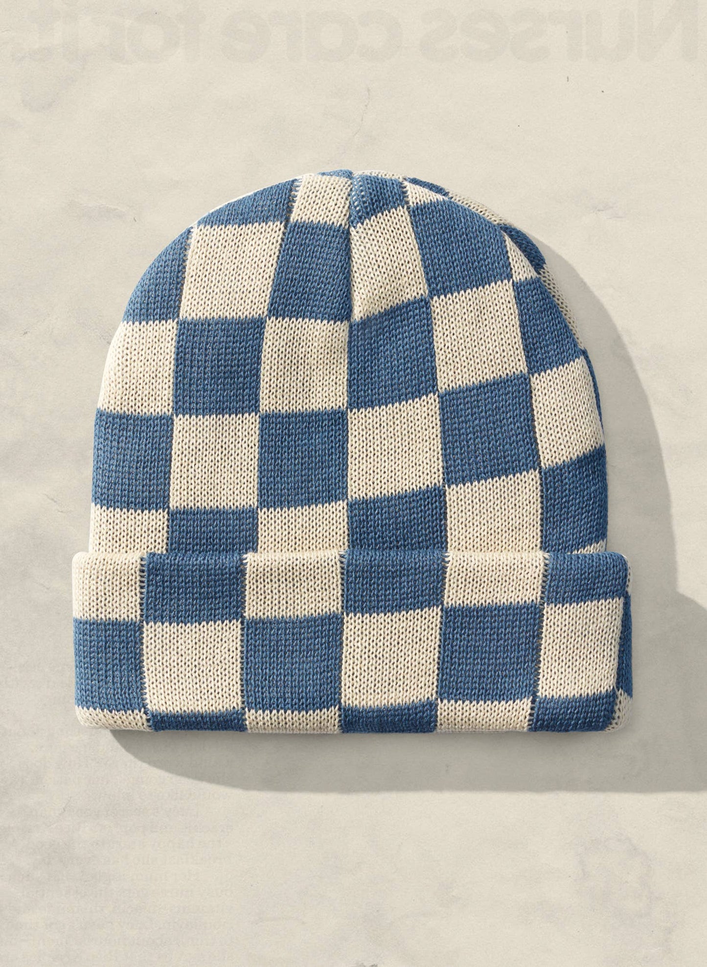 Checkerboard Slacker Beanie: Slate