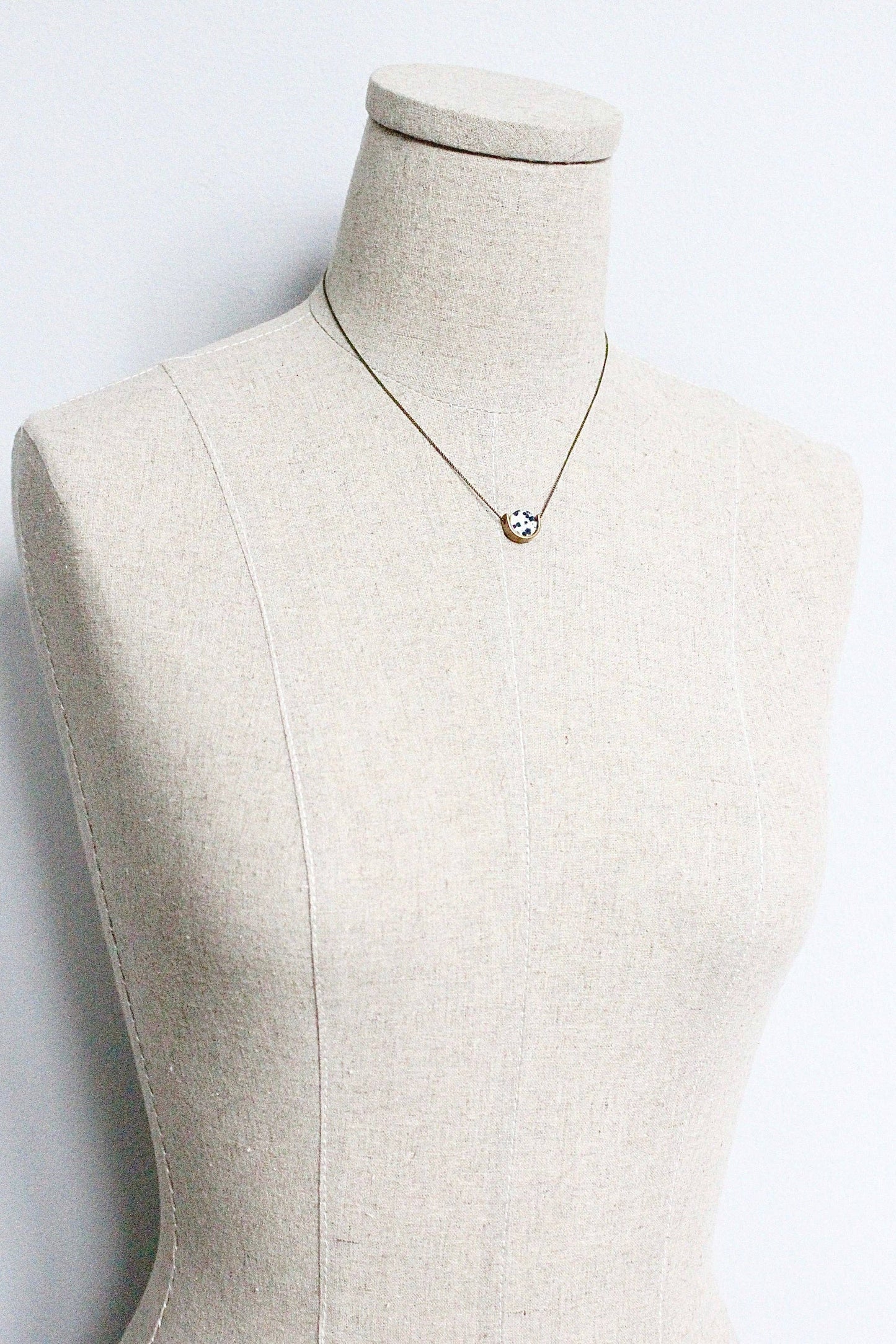 David Aubrey Jewelry - HYL116 Mini dalmatian pendant necklace