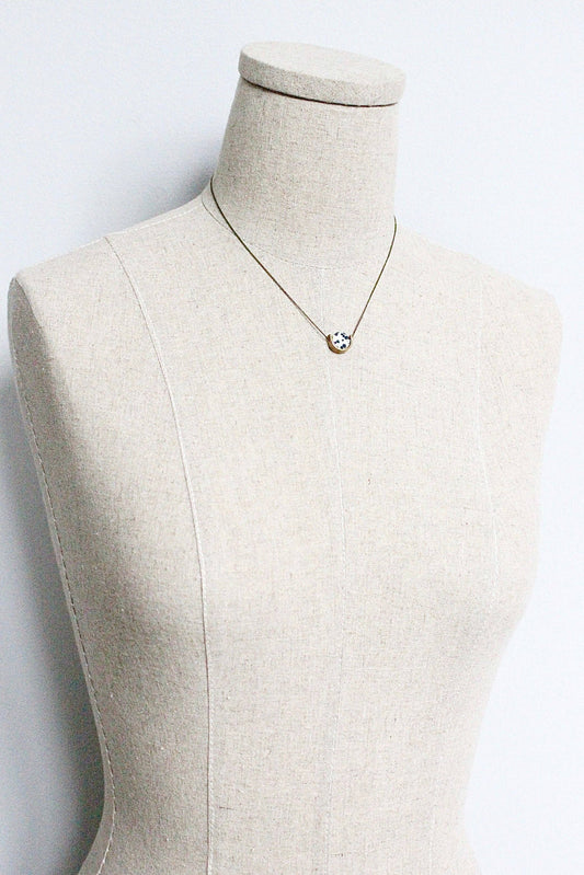 David Aubrey Jewelry - HYL116 Mini dalmatian pendant necklace
