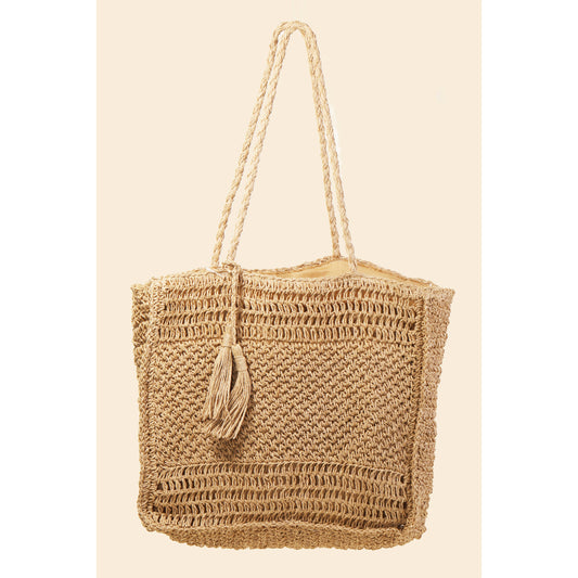Straw Knit Tote Bag: IV