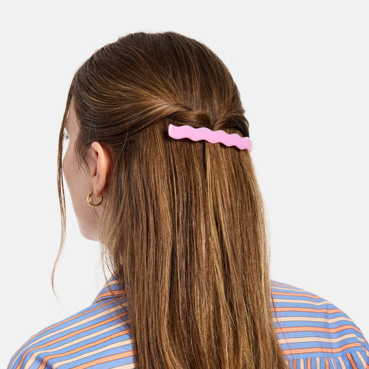 Skinny Wave Barrette in Lilac