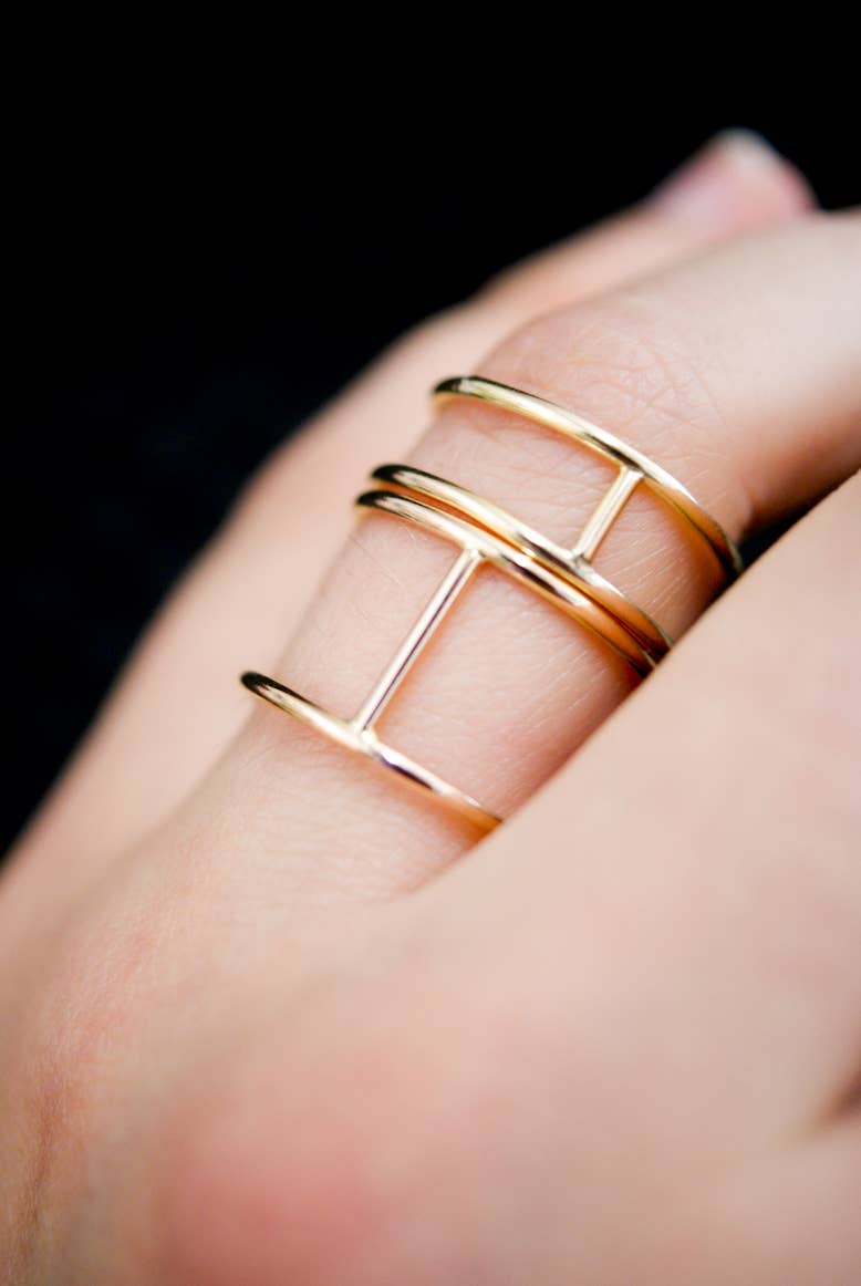 Hannah Naomi - Thick Cage Ring, 14K Gold Fill: Smooth Finish / 6.5 / Small