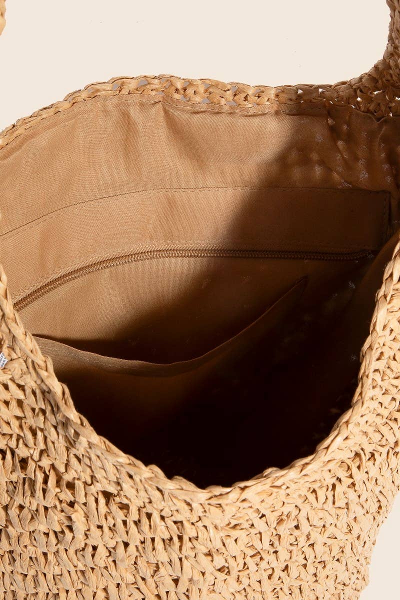 Deep Intricate Braided Hobo Shoulder Bag: KA