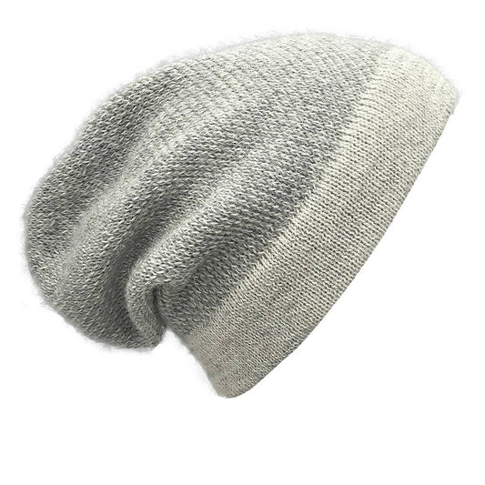 SLATE + SALT - Gray Interwoven Alpaca Beanie