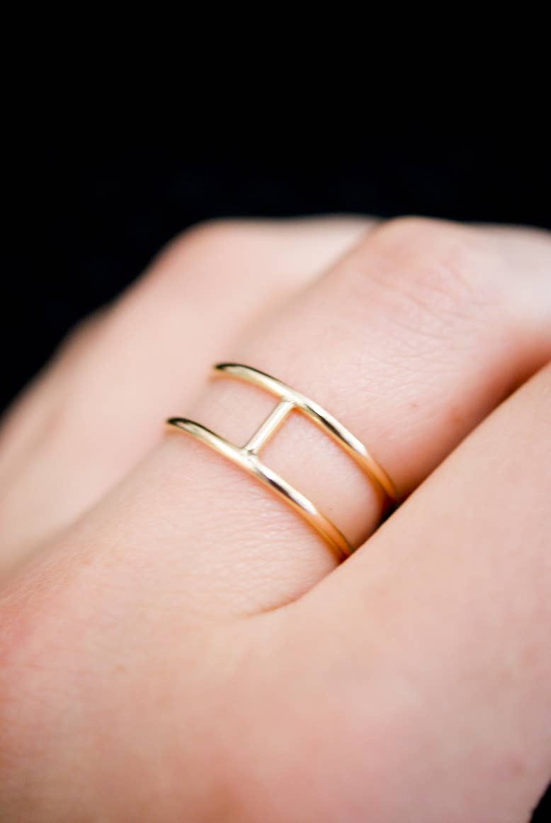 Hannah Naomi - Thick Cage Ring, 14K Gold Fill: Smooth Finish / 6.5 / Small