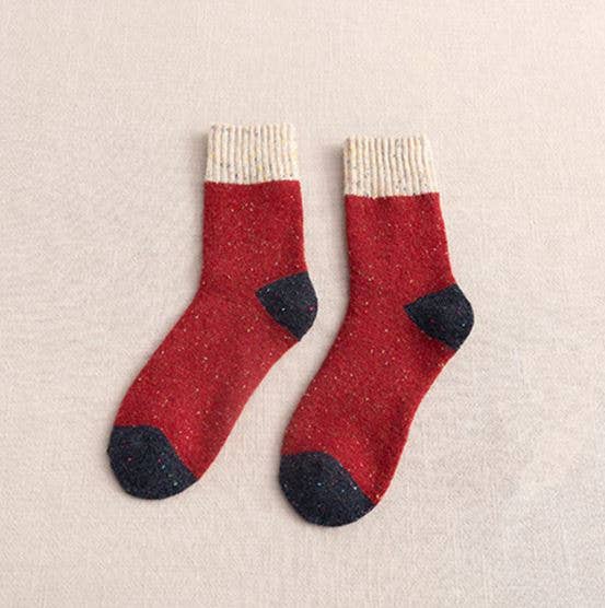 Rainbow Unicorn Birthday Surprise - Socks - CAMILLA Beige/Red