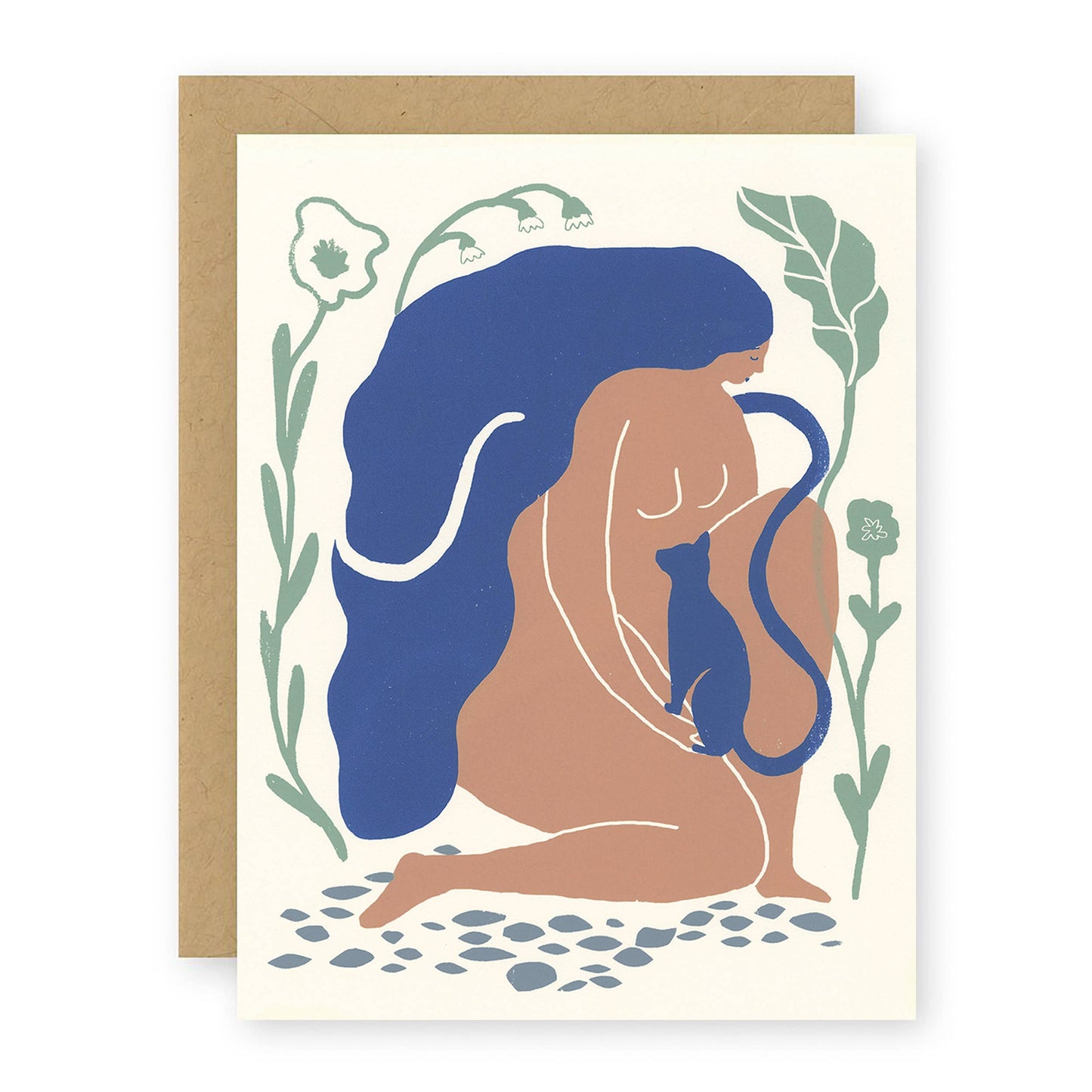 Elana Gabrielle - Dark Cat Lady Greeting Card