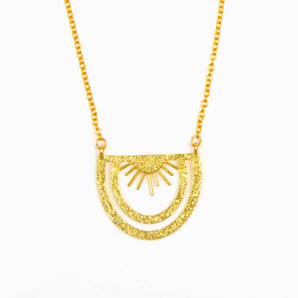Altiplano - Rainbow Rays Necklace: Brass