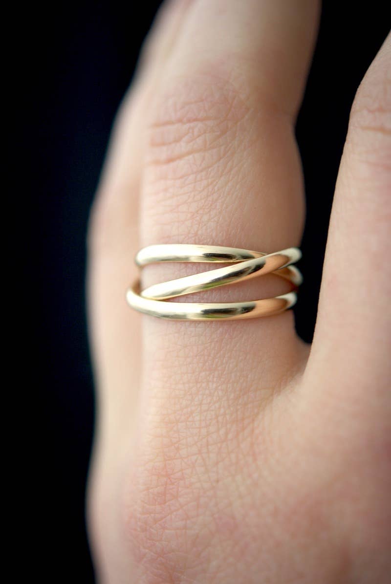 Hannah Naomi - Infinity Spiral Ring, 14K Gold Fill: 7.5
