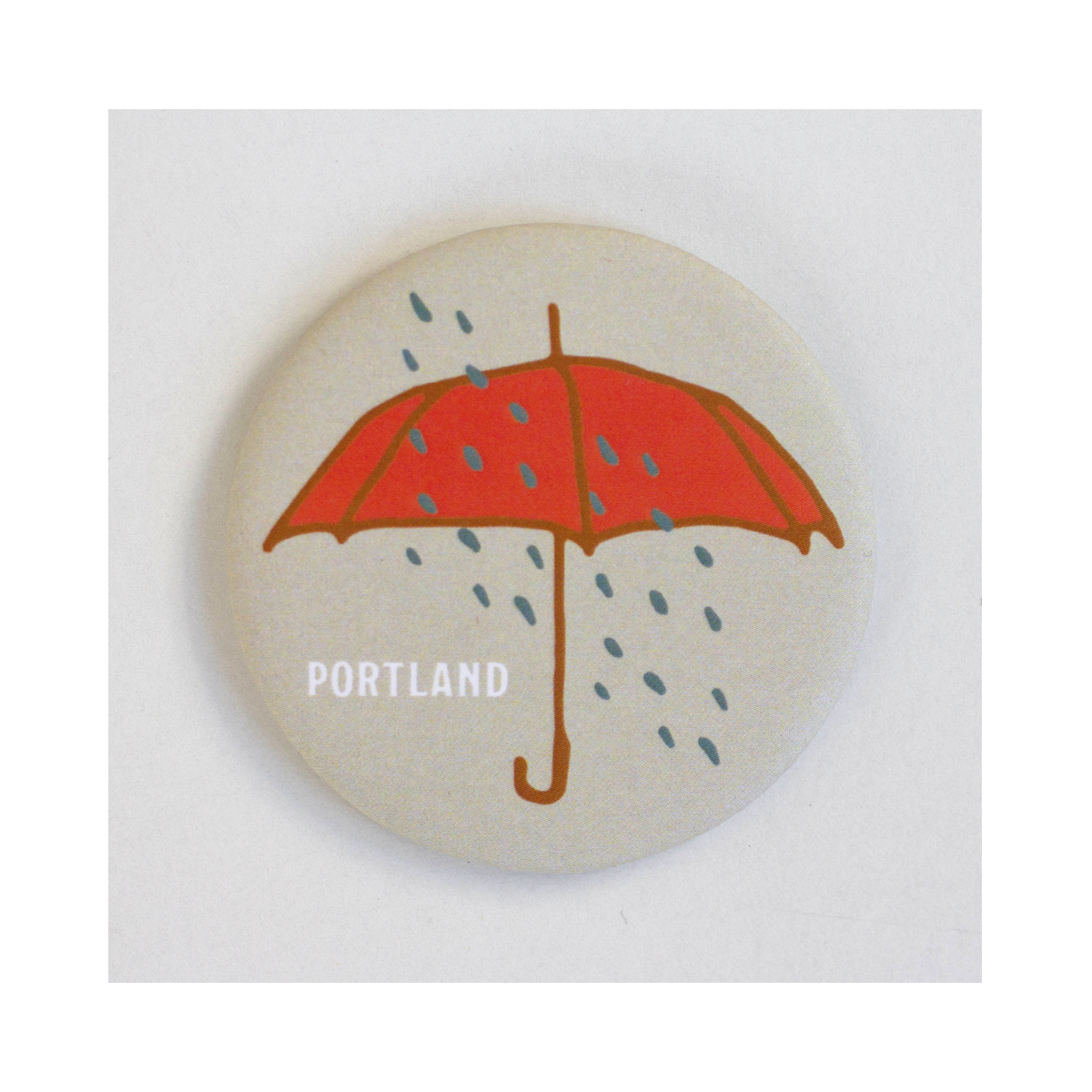 Tender Loving Empire - Umbrella Portland Round Magnet (Grey)