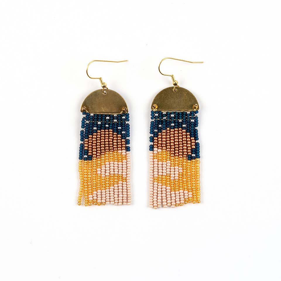 Altiplano - Moonrise Fringe Earrings - Warm