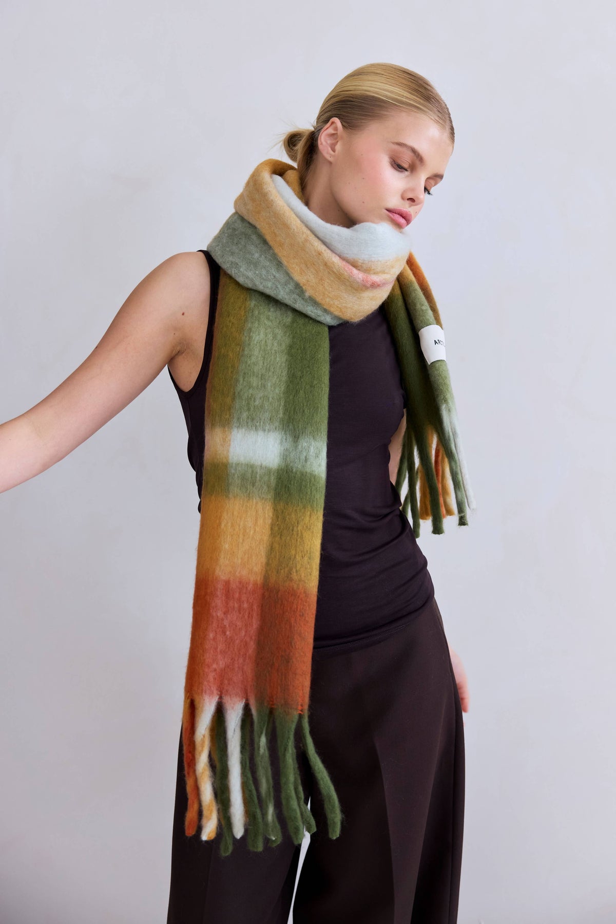 Arctic Fox & Co. - North America - The Stockholm Scarf - 100% Recycled - Mossy Spring - FW26