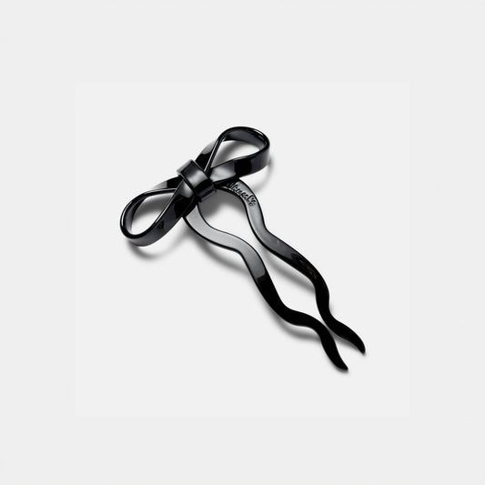 CHUNKS - Bow Hairpin in Small Black