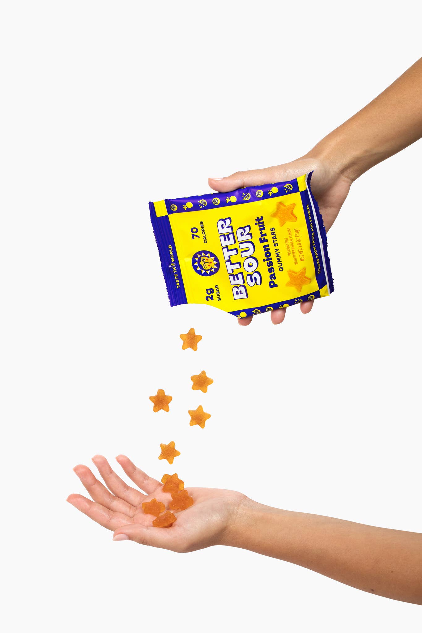 Better Sour - Better Sour | Passion Fruit Gummy Stars, 1.8oz