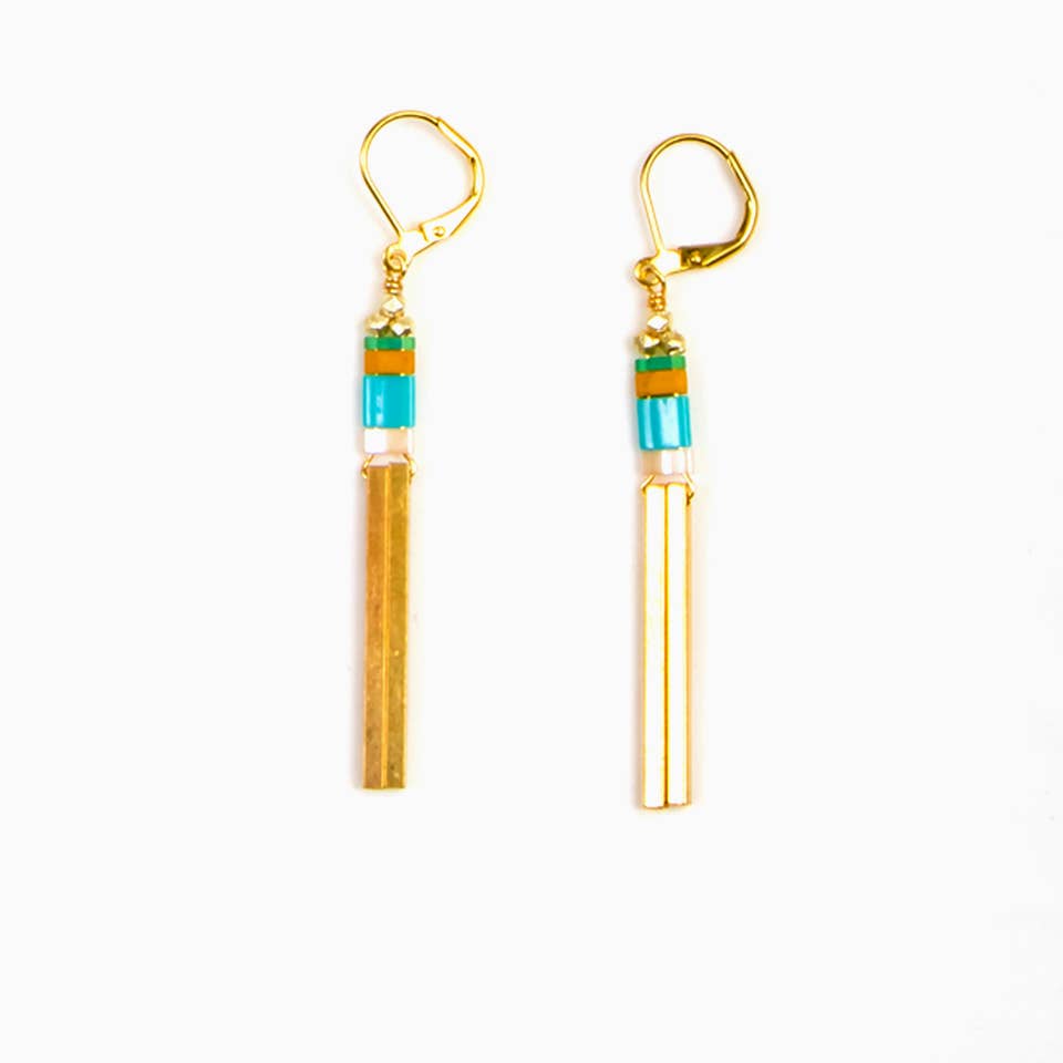 Altiplano - Miyuke Stick Earrings: Turquoise