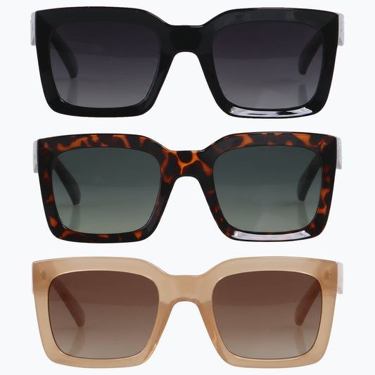 Jaxy Eyewear - Canyon - Classic Polarized Square Sunglasses for Women & Men: Sand
