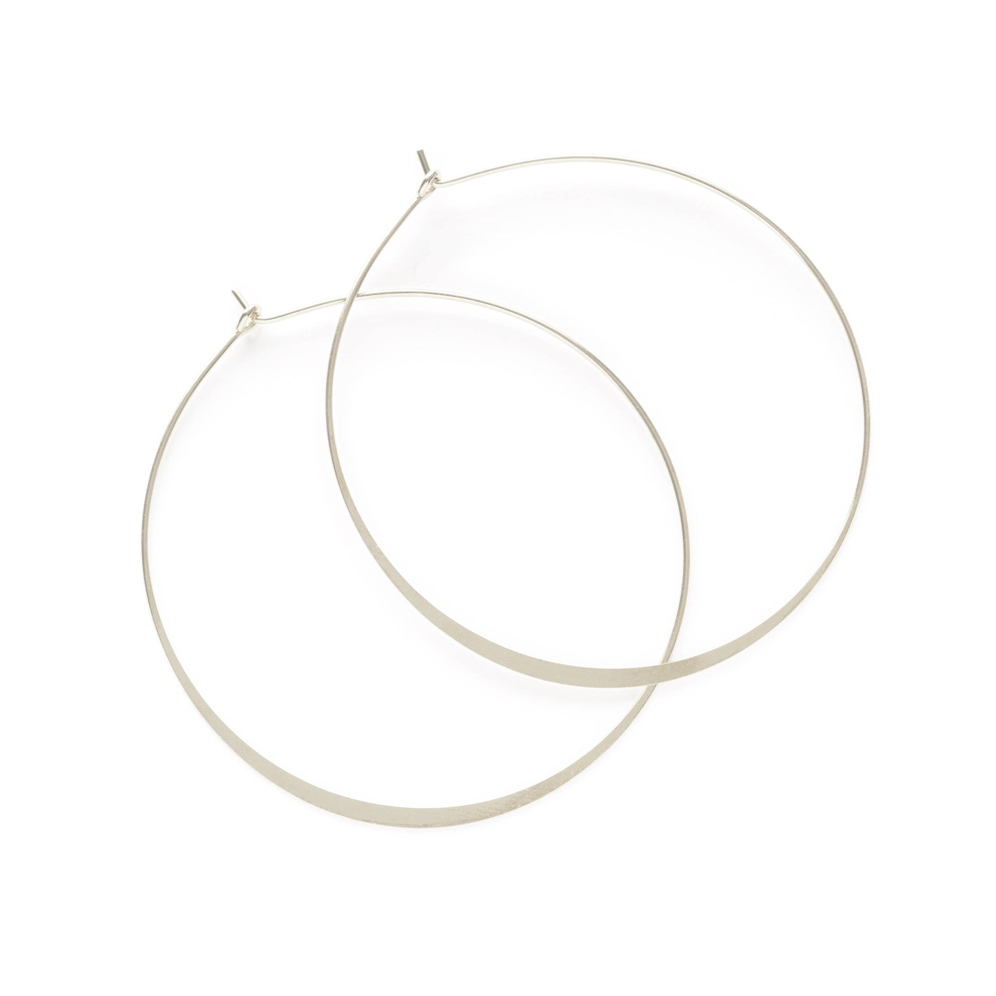 2" Classic Hoop Earrings: Silver