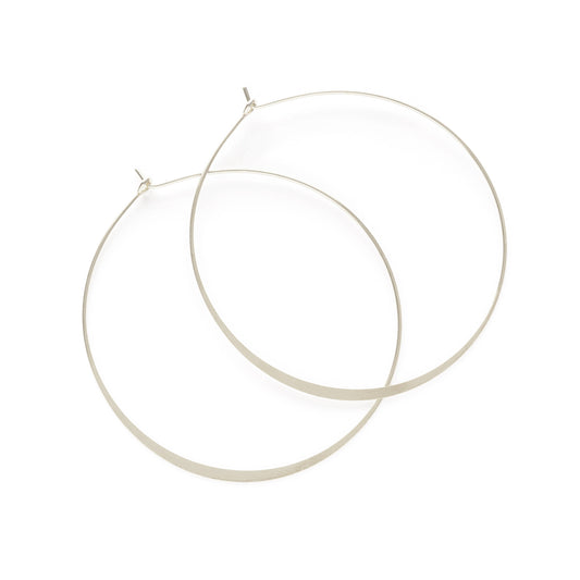 2" Classic Hoop Earrings: Silver