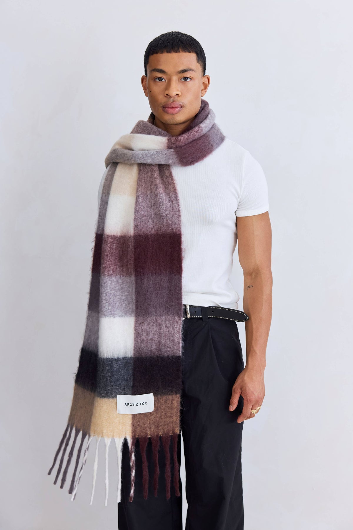 Arctic Fox & Co. - North America - The Reykjavik Scarf - 100% Recycled - Dark Berry - FW26
