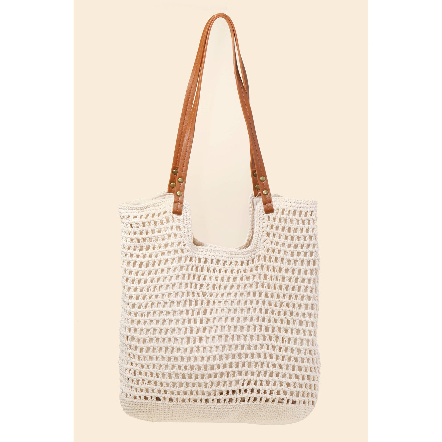 Straw Braided Rectangle Tote Bag: KA