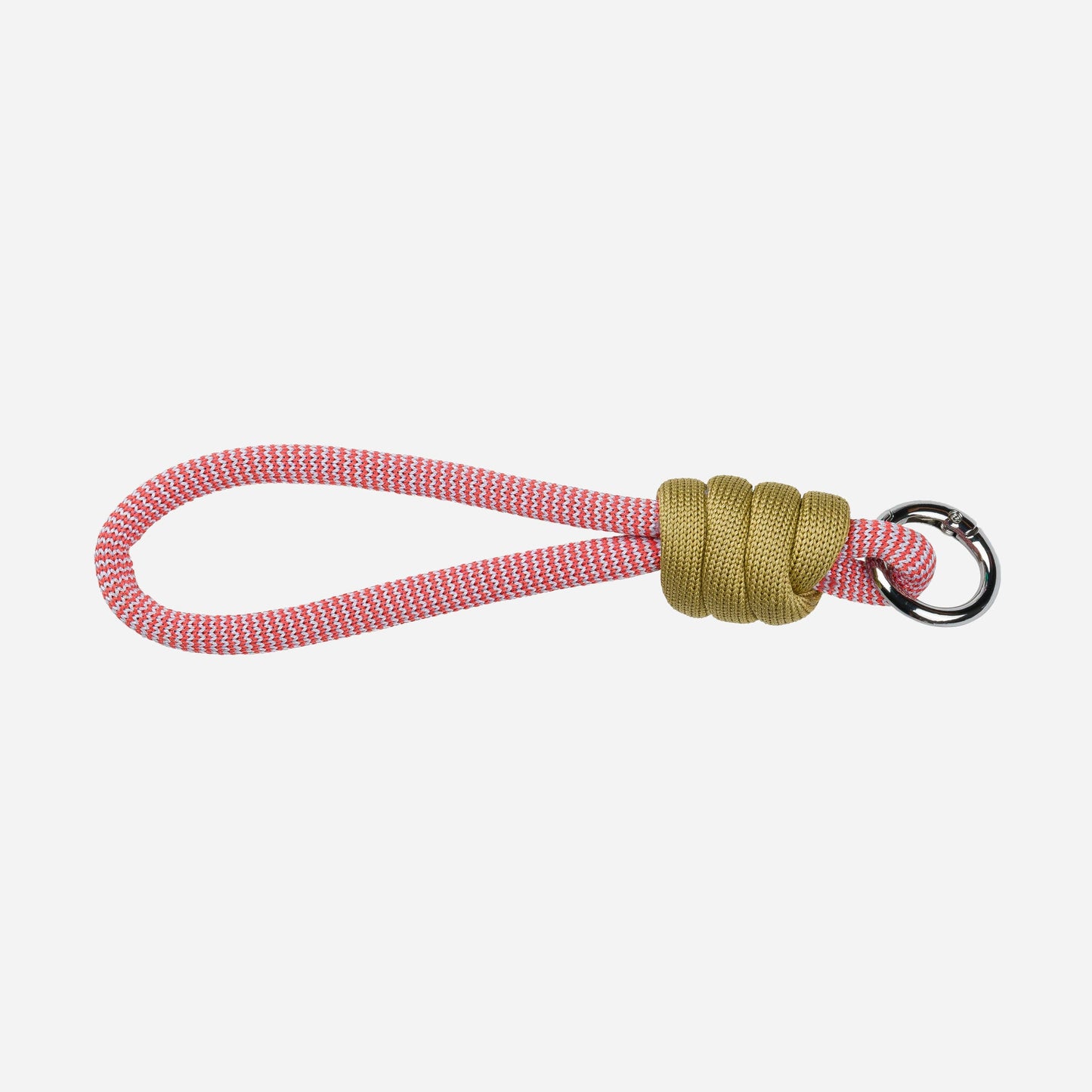 Colorblock Loop Keychain: Black