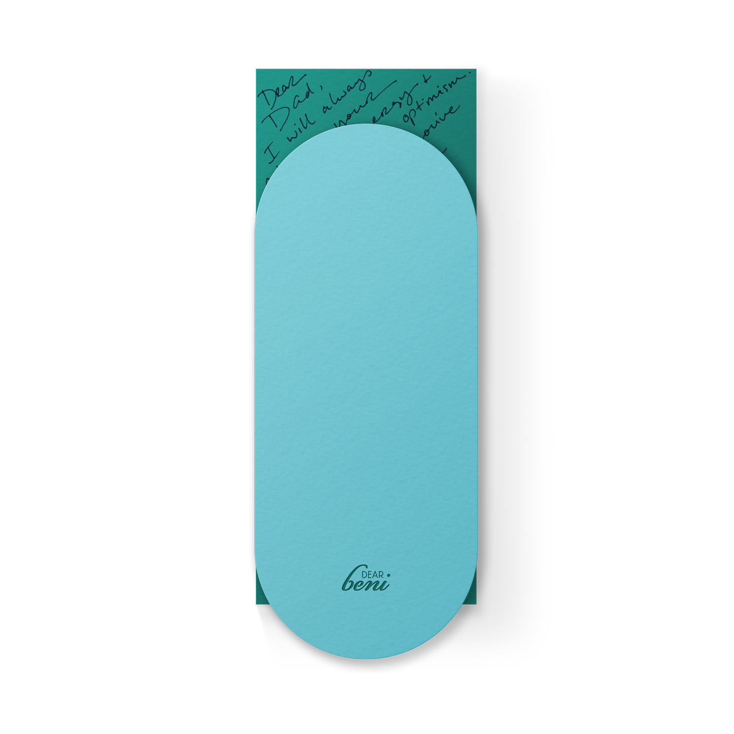 Dear Beni - Happy Bday #10 Slim Sleeve Card - Turquoise