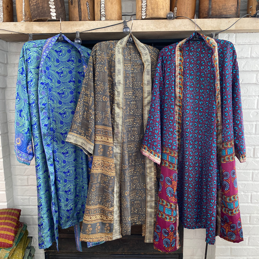 Seeds - Silk Robe | Upcycled 100% Silk One Size Luxury