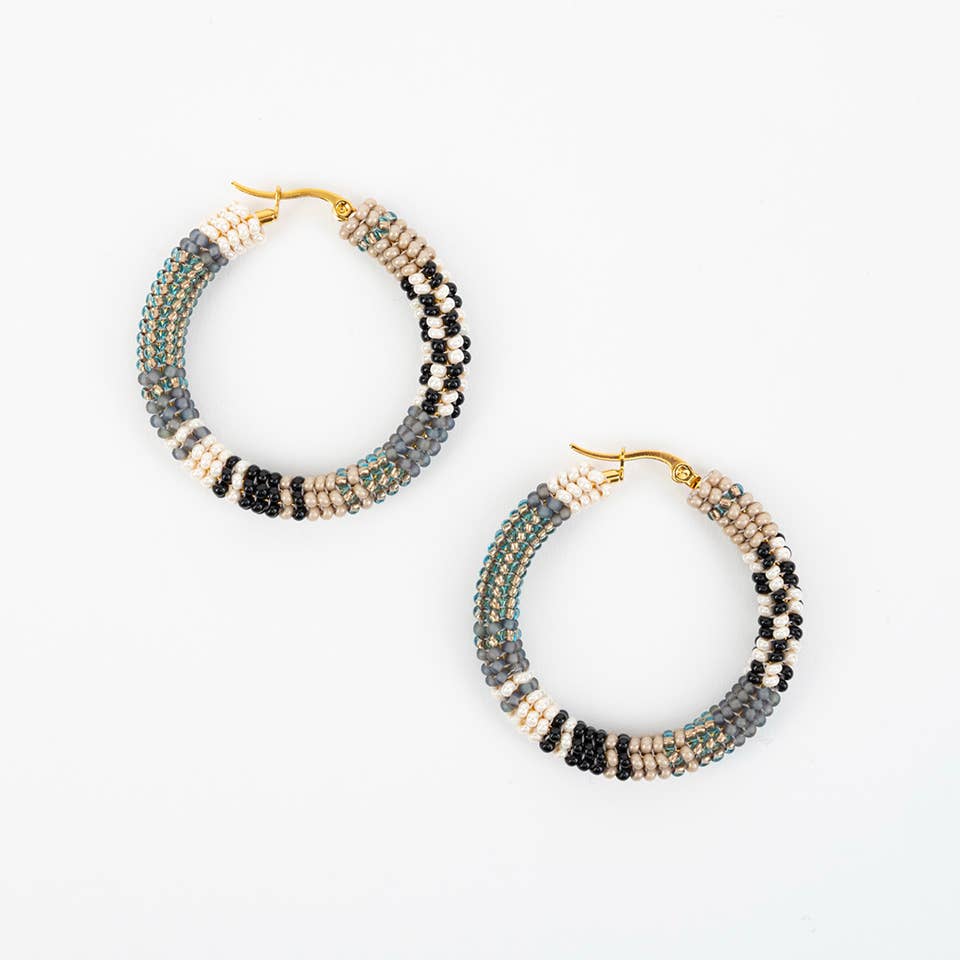 Altiplano - Patchwork Hoop Earrings: Juicy Fruit